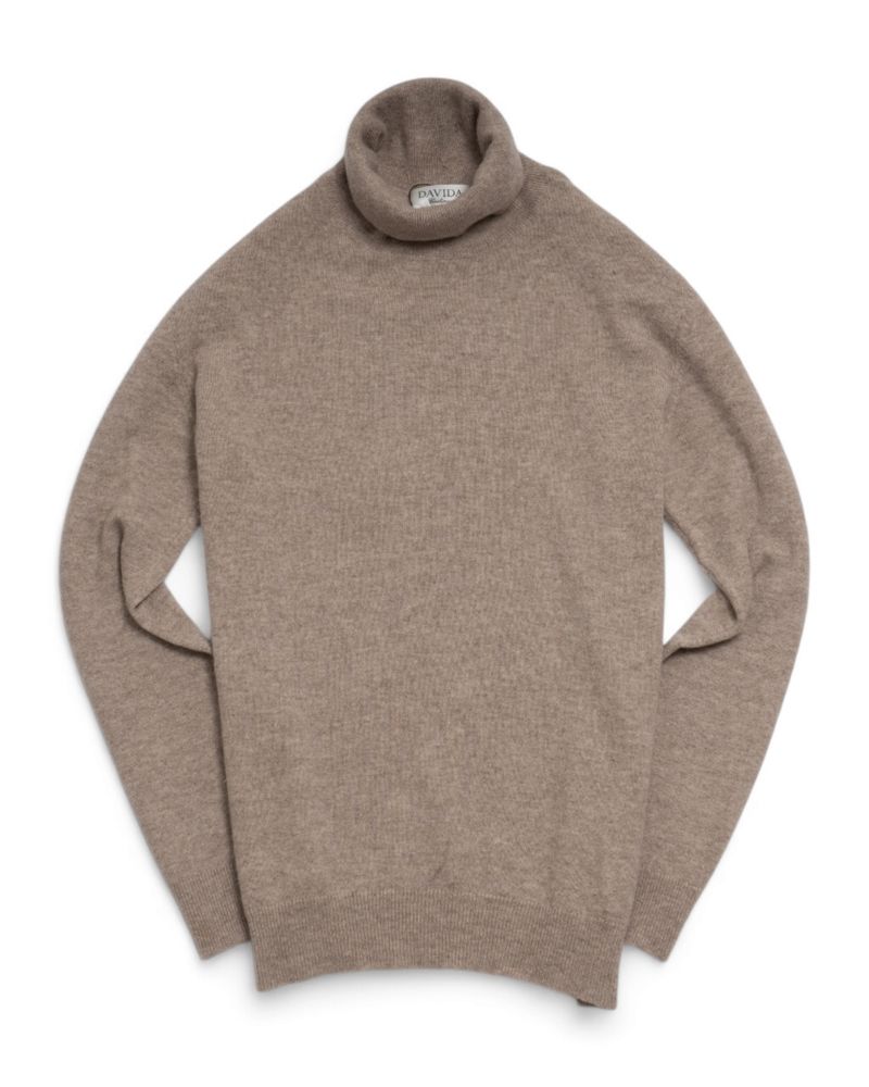 Taupe Cashmere Rollneck