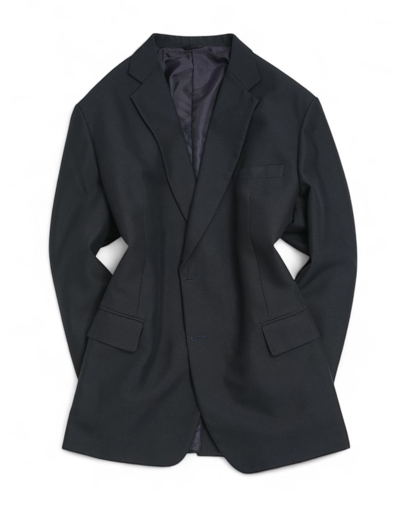 Navy Single Breasted Wool Suit
