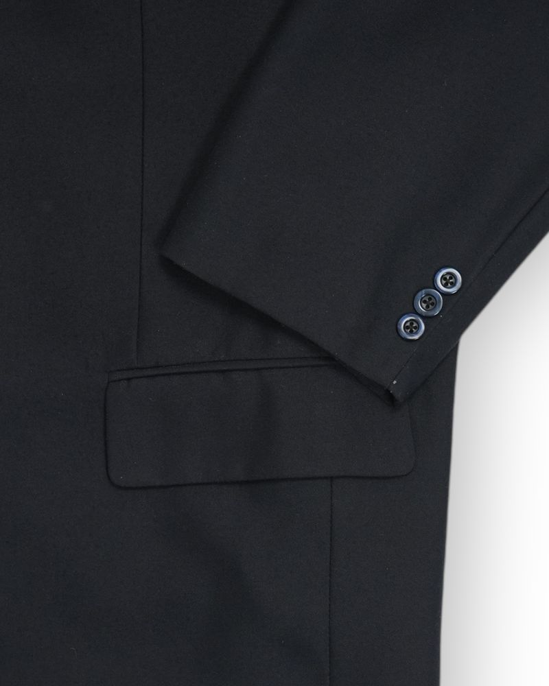 Navy Single Breasted Wool Suit