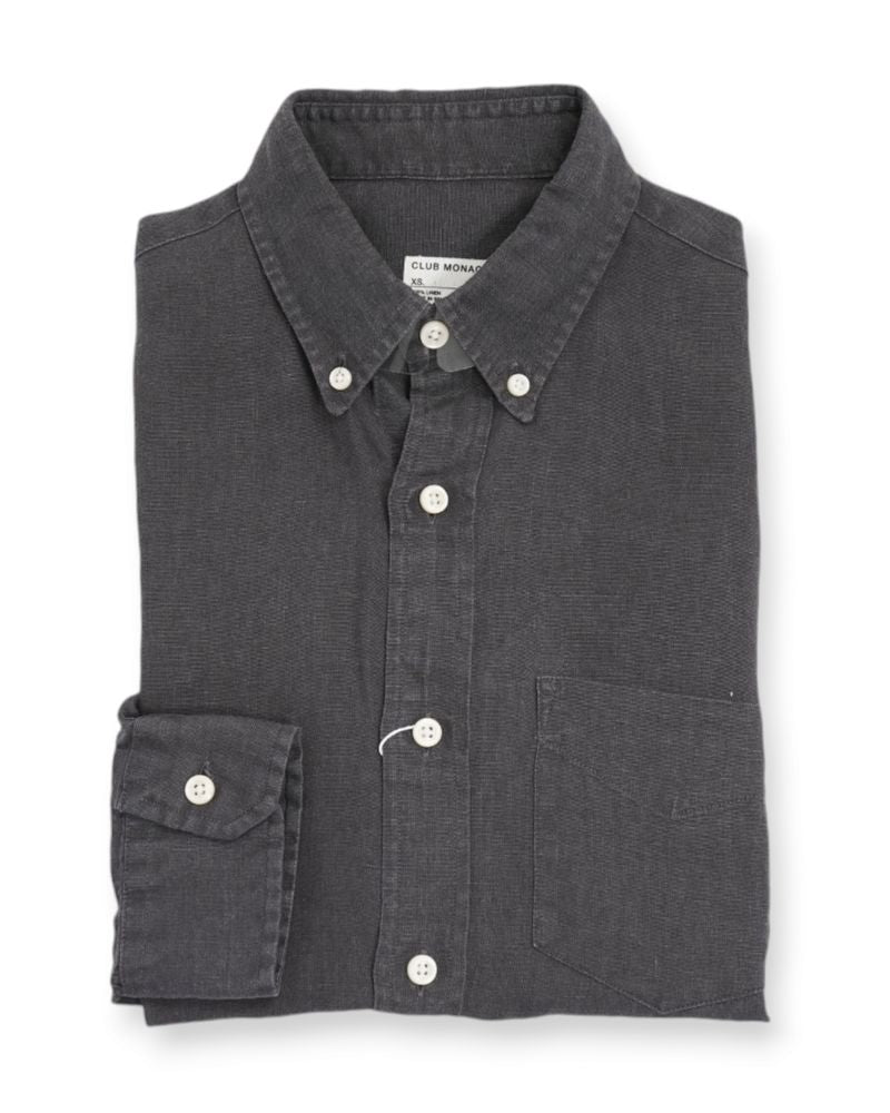 Charcoal BD Linen Shirt