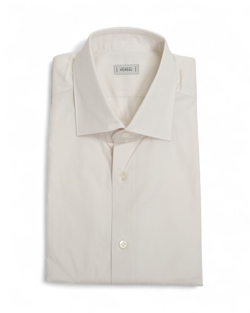 Cream White Poplin Shirt