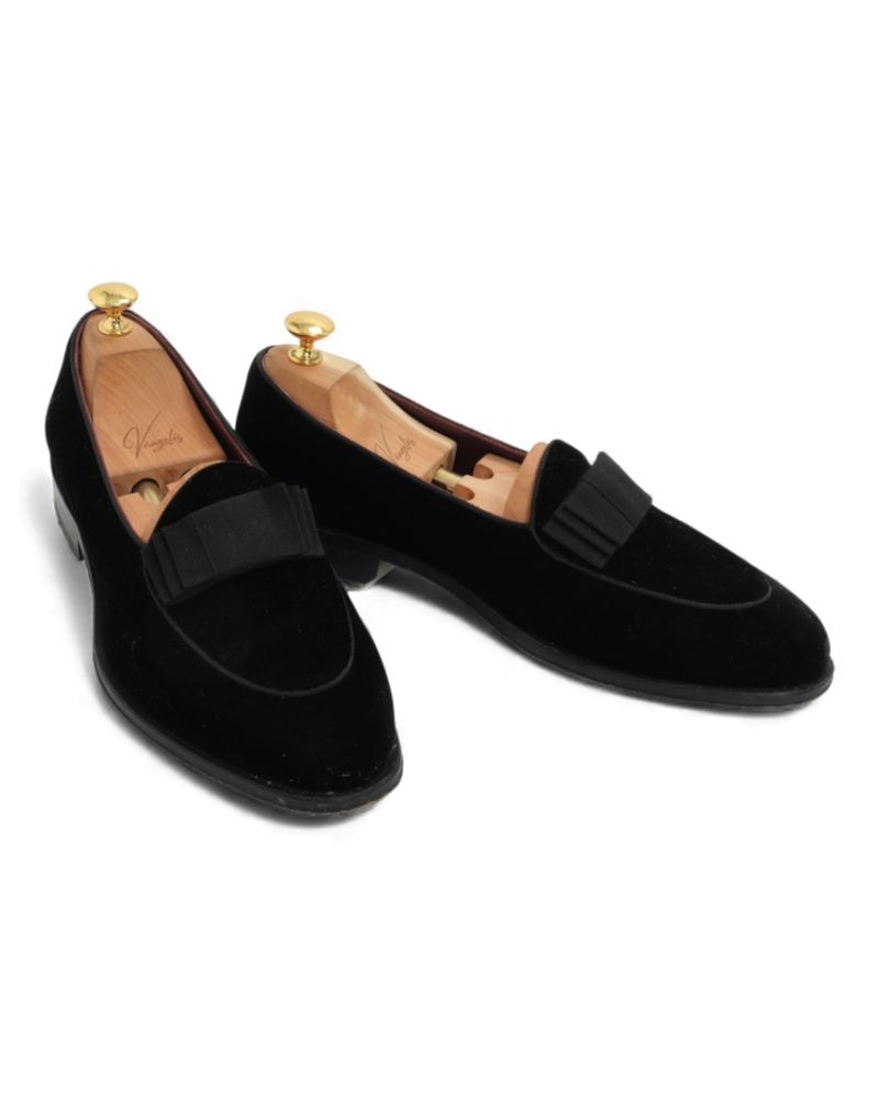 Black Velvet Loafers