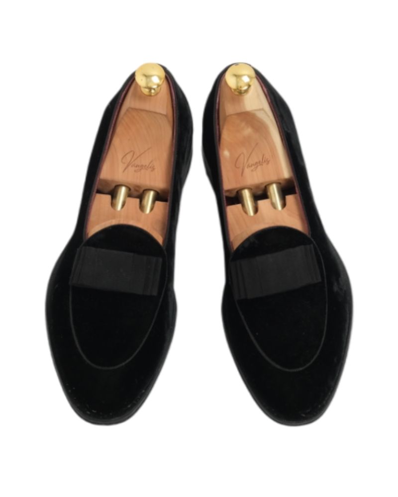 Black Velvet Loafers