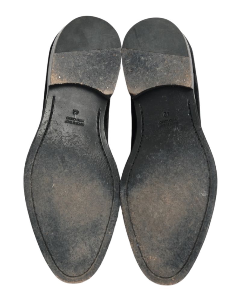 Black Velvet Loafers