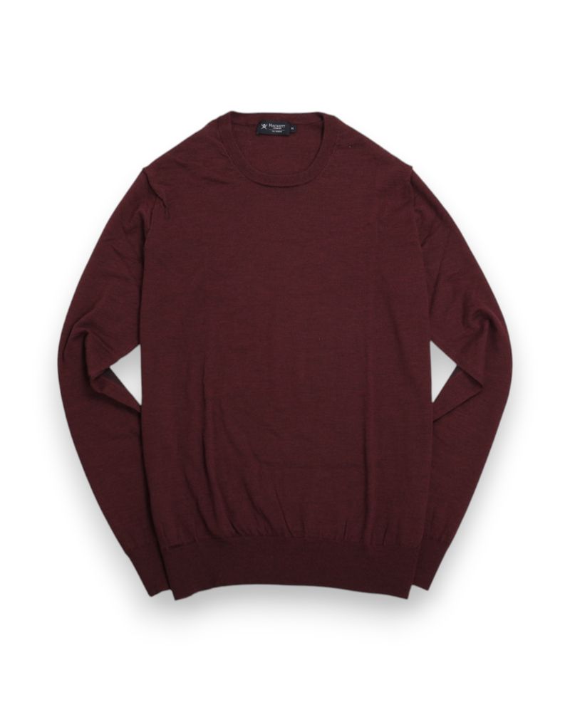 Wine Red Merino Crewneck