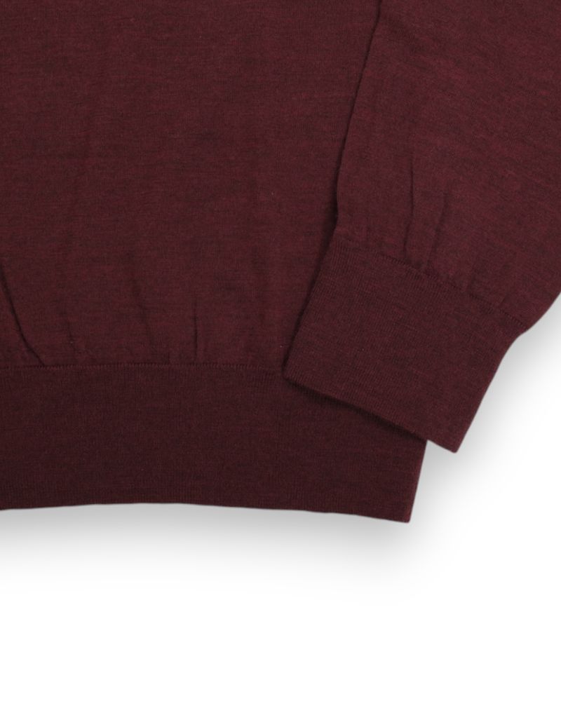 Wine Red Merino Crewneck