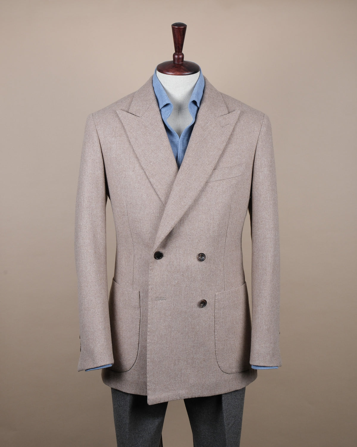 Cad & The Dandy Beige DB. Woollen Flannel Sports Jacket