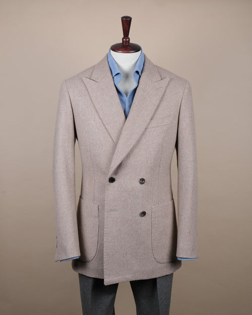 Cad & The Dandy Beige DB. Woollen Flannel Sports Jacket