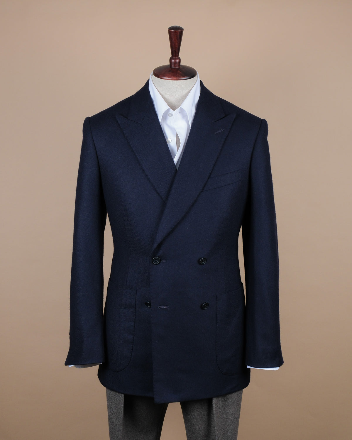 Navy DB. Brushed Hopsack Wool Sports Jacketby Cad & The Dandy.