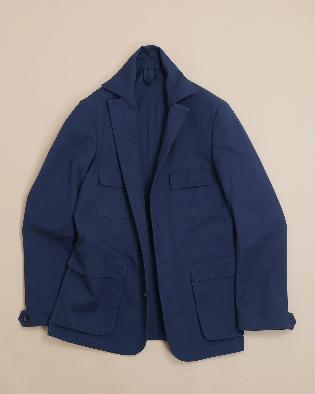 The Navy Cotton Twill Safari Jacket by Cad & The Dandy.