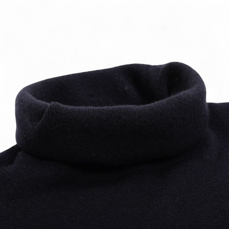 Navy Cashmere Rollneck