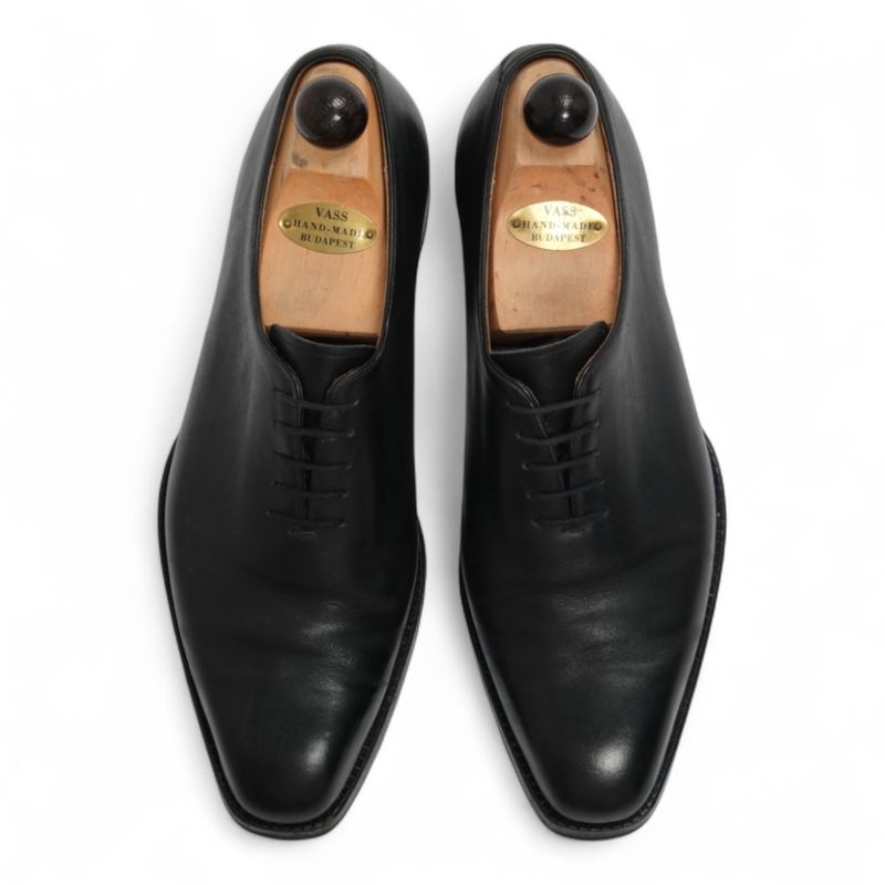 Black Bespoke Whole Cut Oxfords