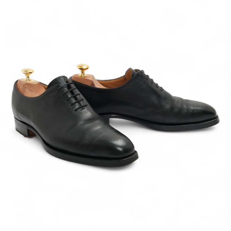 Black Bespoke Whole Cut Oxfords