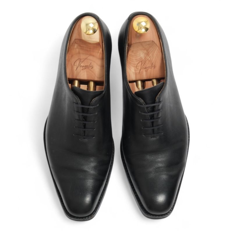 Black Bespoke Whole Cut Oxfords