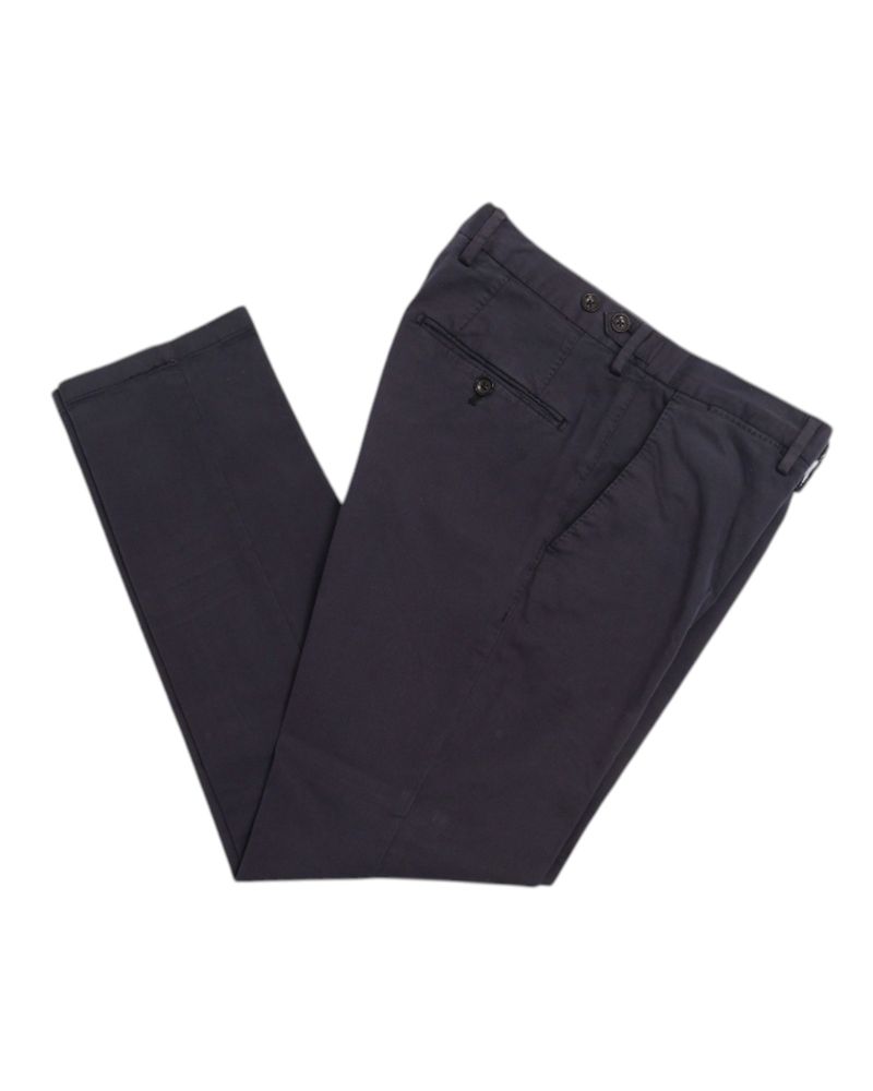 Navy Cotton Twill Trousers