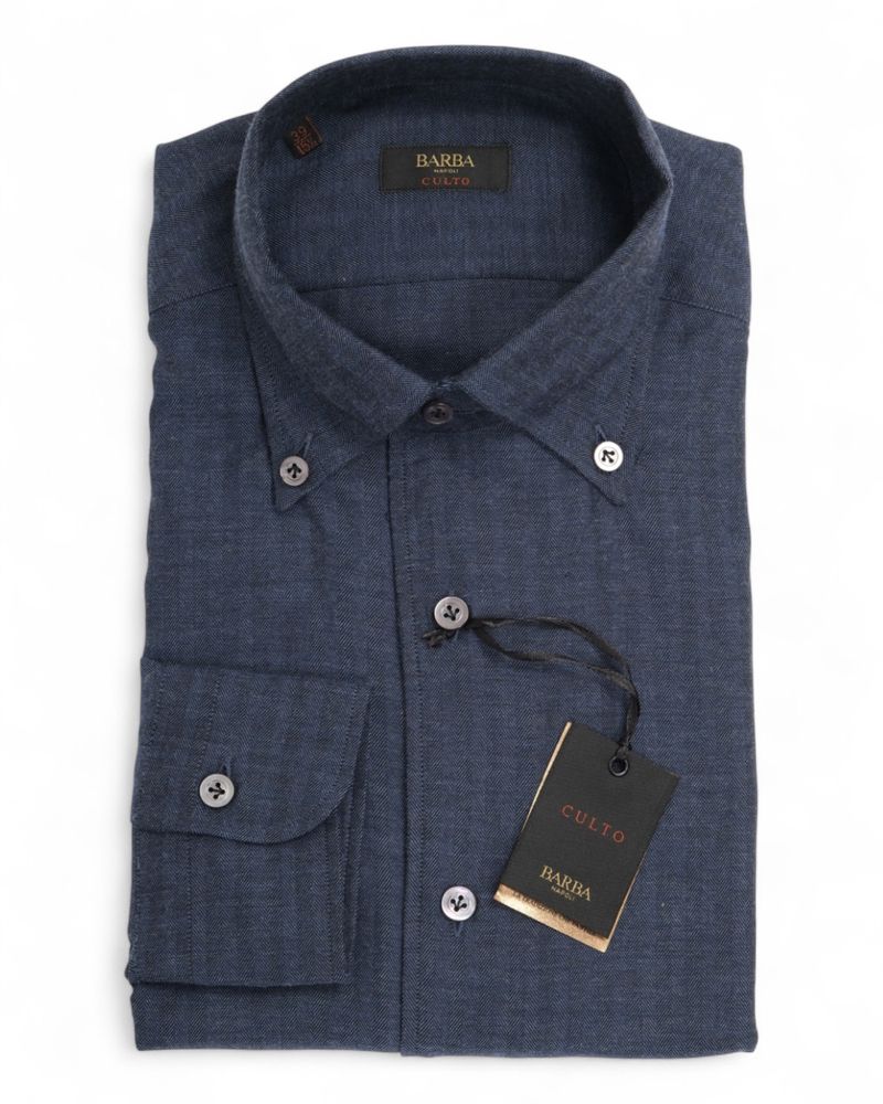 Dark Blue BD. Worsted Herringbone Shirt