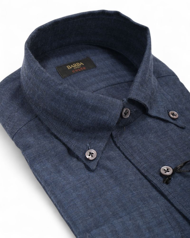 Dark Blue BD. Worsted Herringbone Shirt