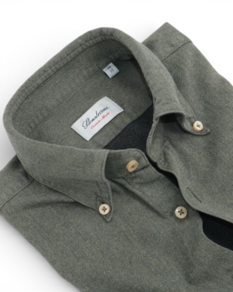 Forest Green Twill Flannel BD.Shirt