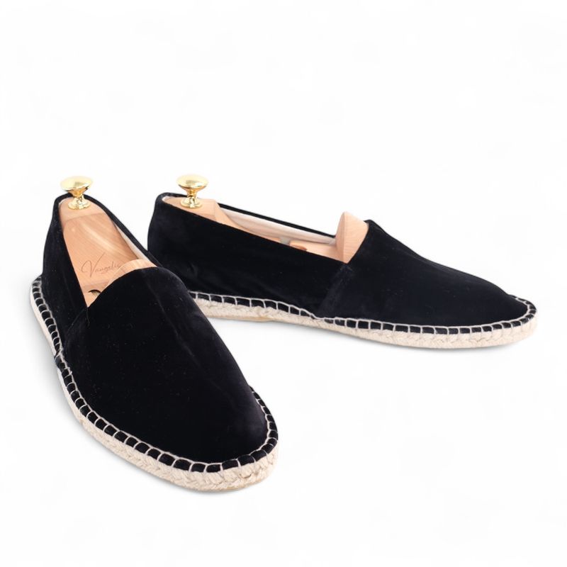 Black Velvet Espadrilles