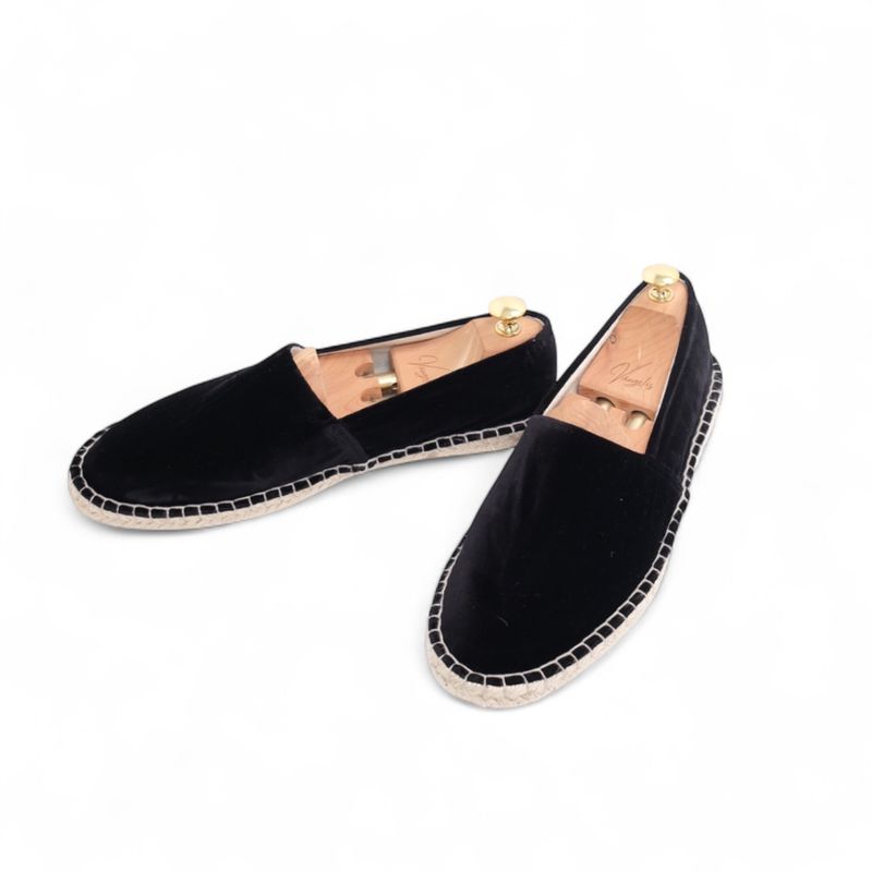 Black Velvet Espadrilles