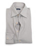 Grey Mini-Checked Poplin Shirt