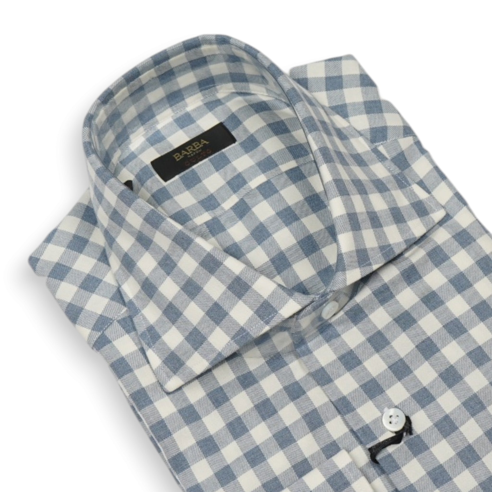 Blue/White Checked Flannel Shirt