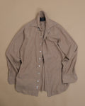 Light Beige Cotton Flannel BD. Shirt by Drake's