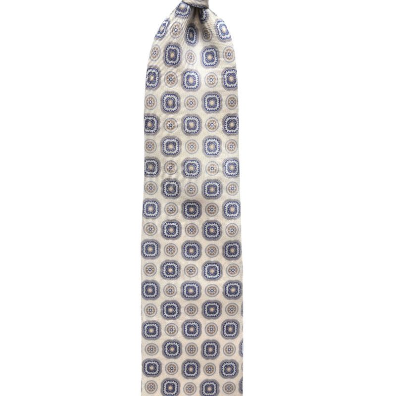 Blue/Navy 3-Fold Silk Tie