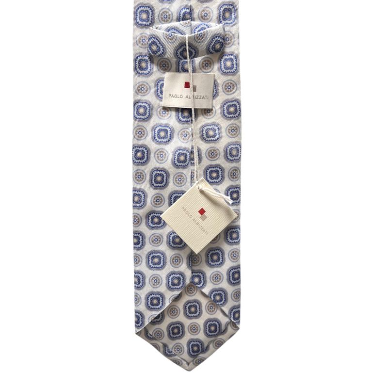 Blue/Navy 3-Fold Silk Tie
