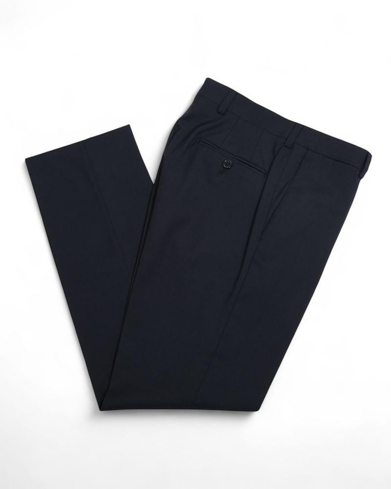 Navy Super 130's Wool Trouser
