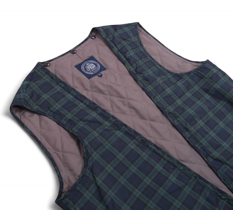 Ash Sage Car Coat & Blackwatch Vest