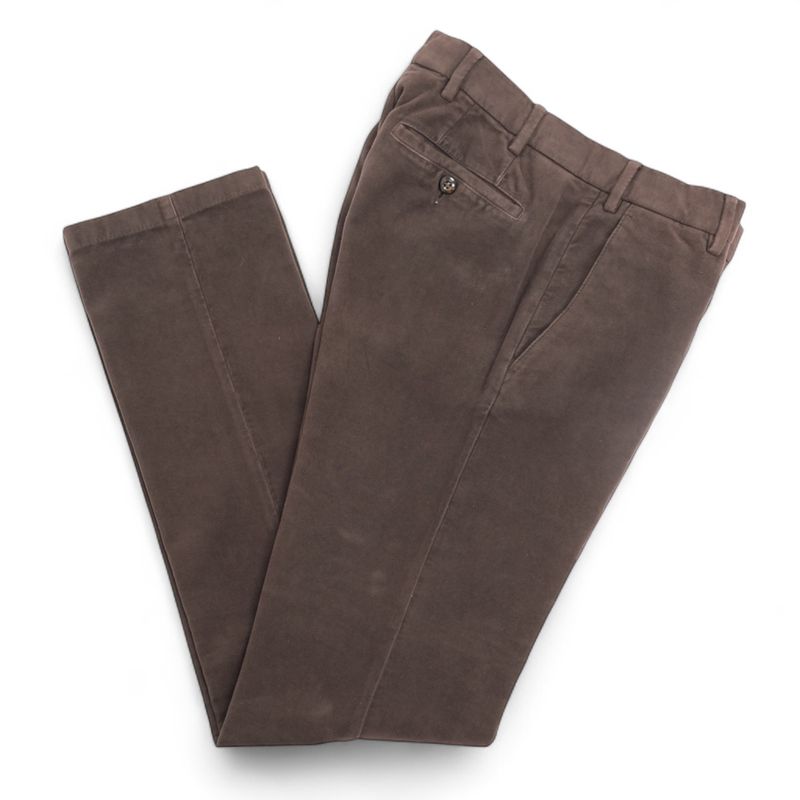 Dark Brown Moleskin Cotton Trouser