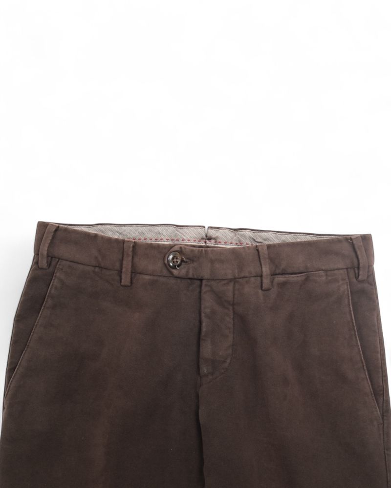 Dark Brown Moleskin Cotton Trouser