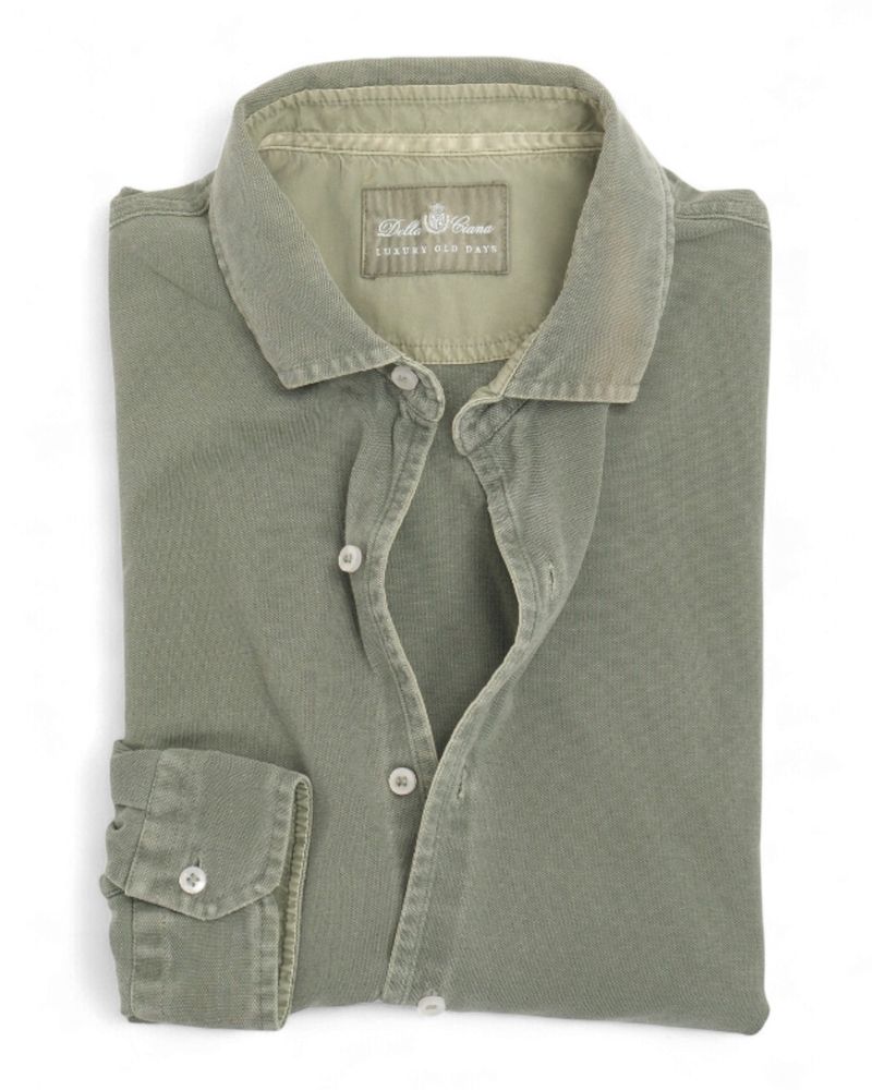 Faded Olive Pique Shirt