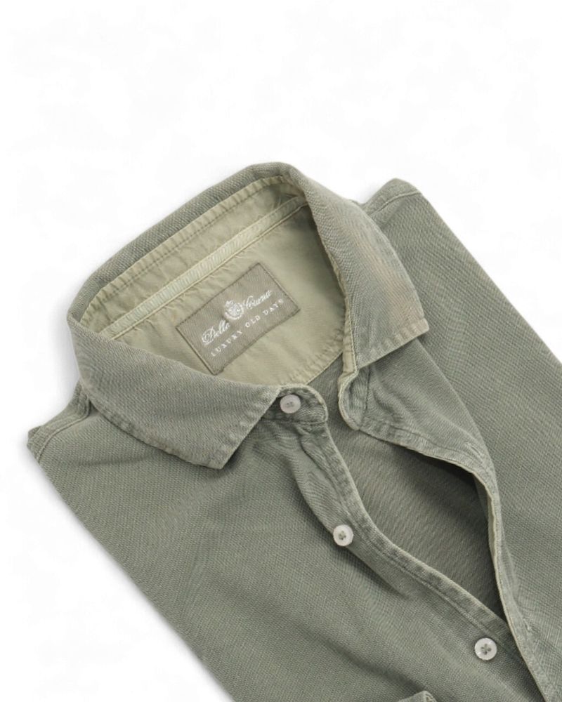 Faded Olive Pique Shirt