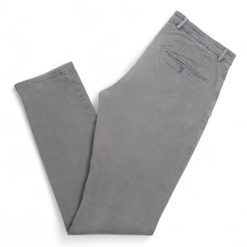 Dark Grey Cotton Chinos