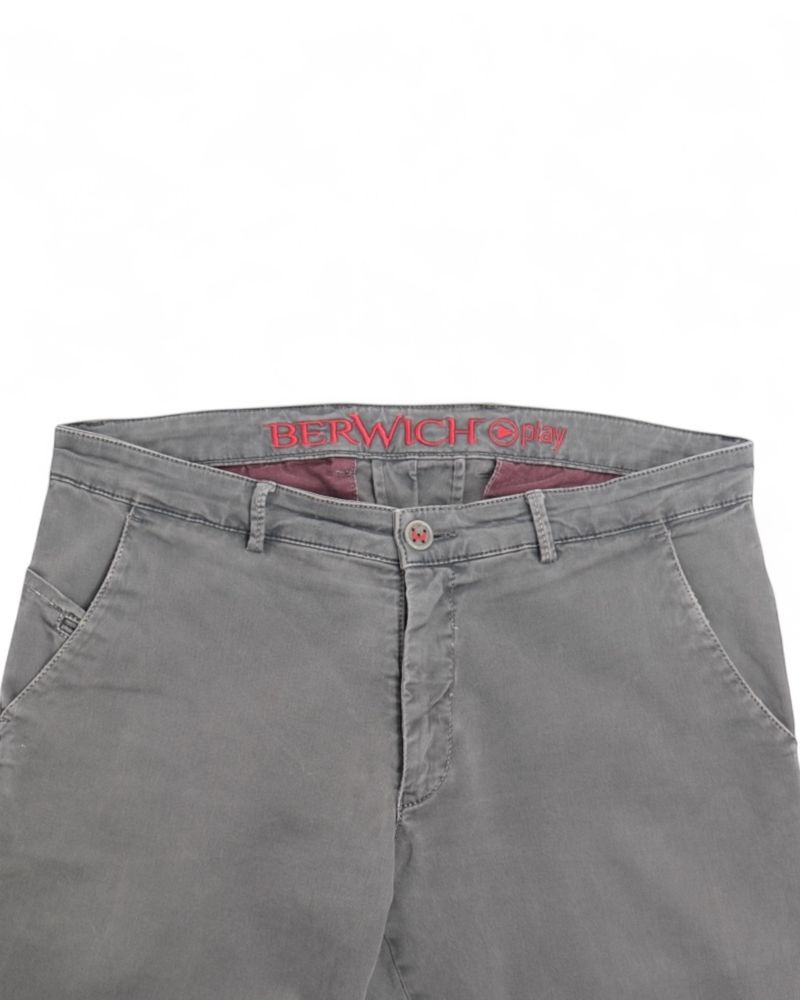 Dark Grey Cotton Chinos