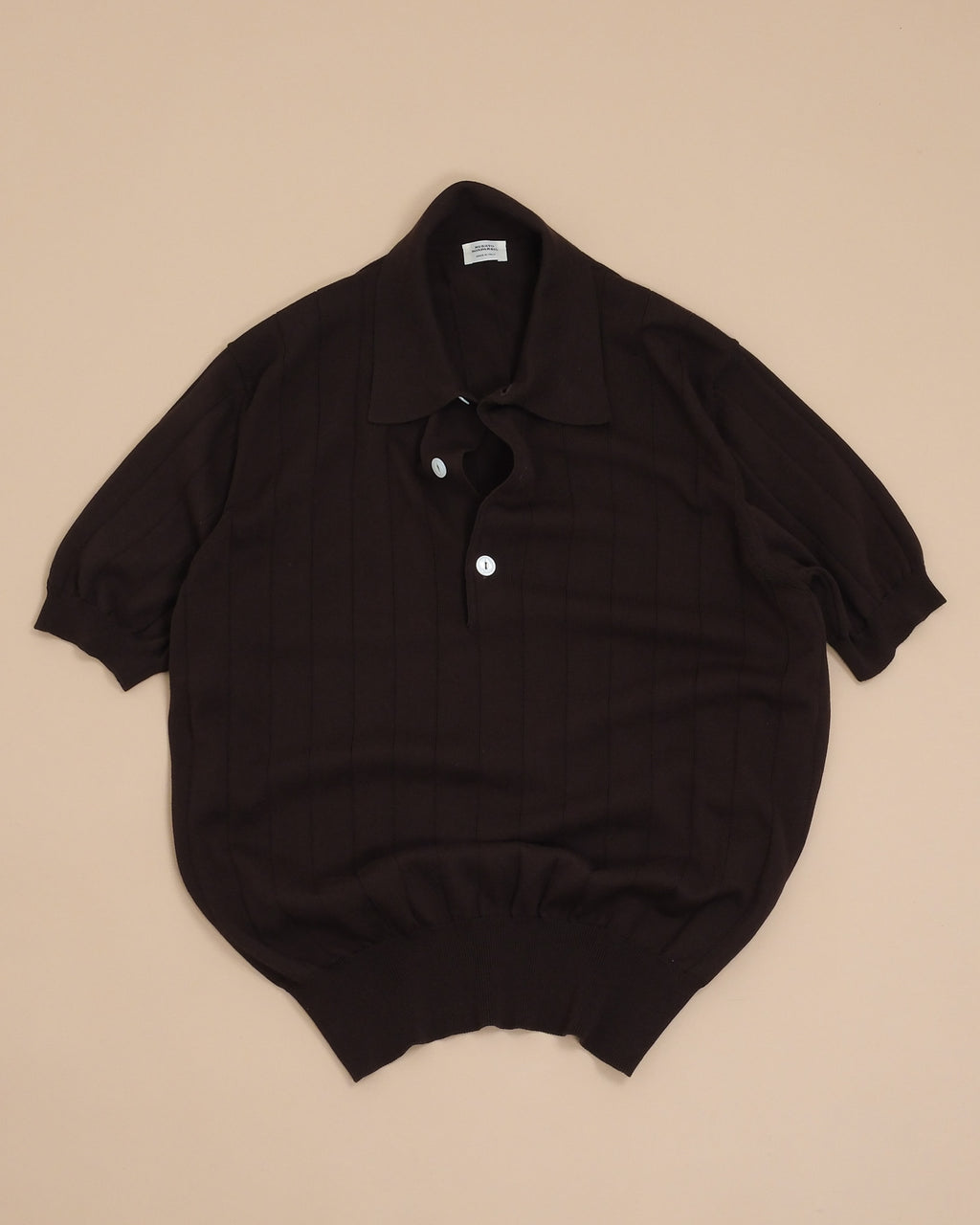 Ebano Nonpareil Collo Americano Short-Sleeve Polo by Rubato