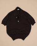 Ebano Nonpareil Collo Americano Short-Sleeve Polo by Rubato