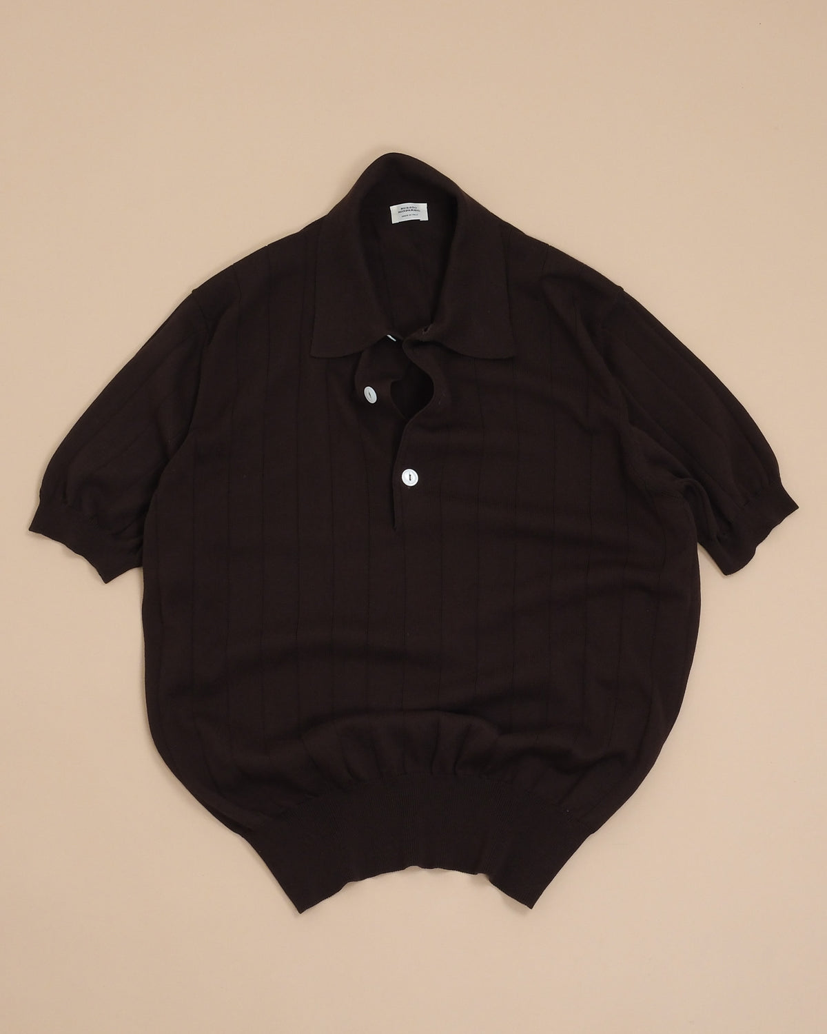 Ebano Nonpareil Collo Americano Short-Sleeve Polo by Rubato
