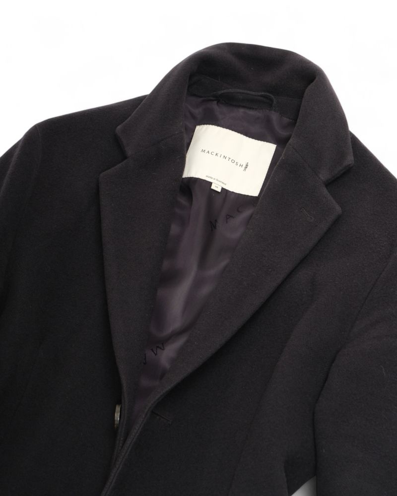 Navy Wool & Cashmere Coat