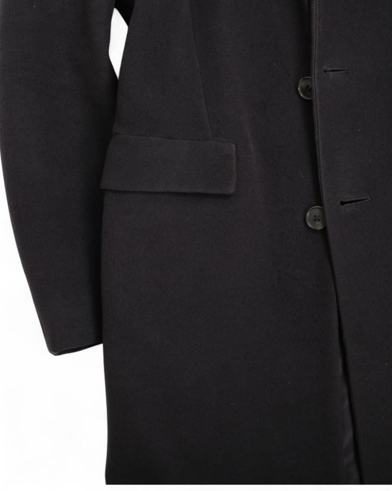 Navy Wool & Cashmere Coat
