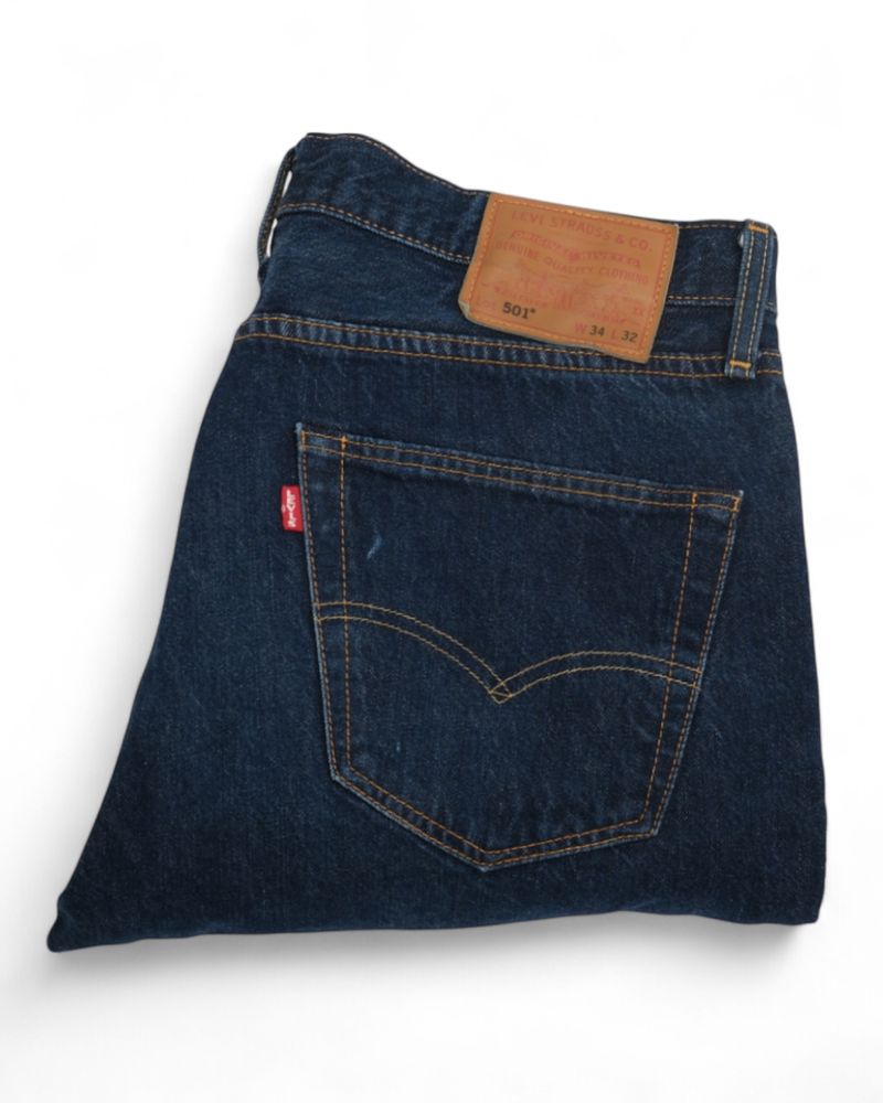 Dark Blue High Rise 501 Jeans