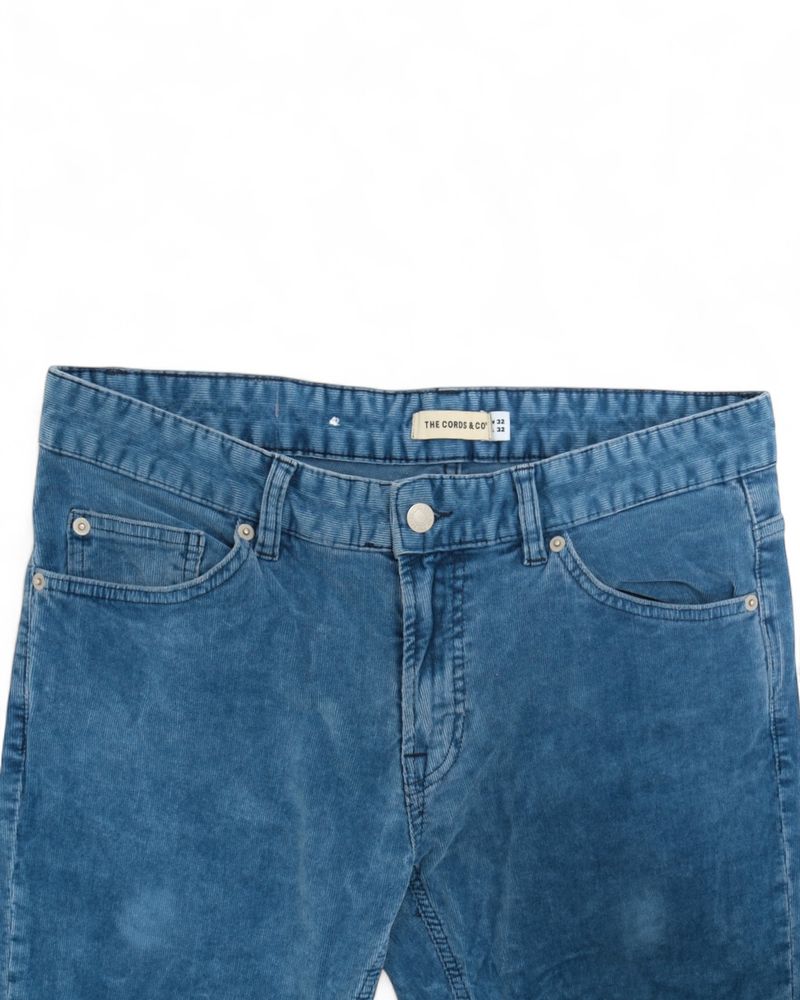 Faded Blue Corduroy Trouser