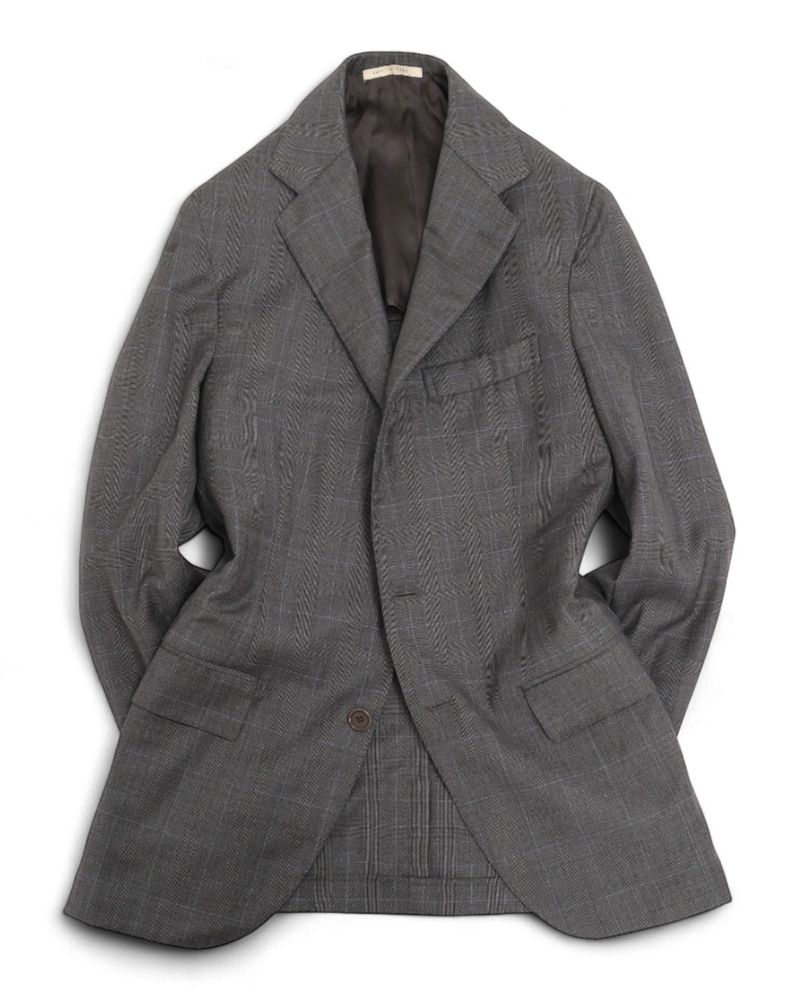 Grey & Blue Prince of Wales Three-Piece Suit
