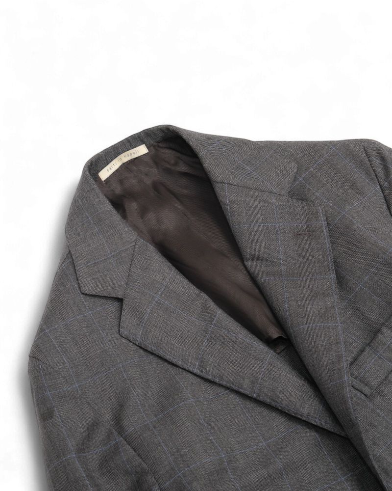 Grey & Blue Prince of Wales Three-Piece Suit