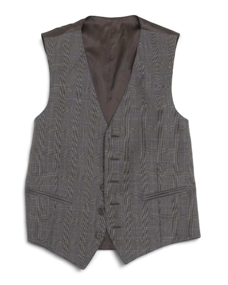 Grey & Blue Prince of Wales Three-Piece Suit