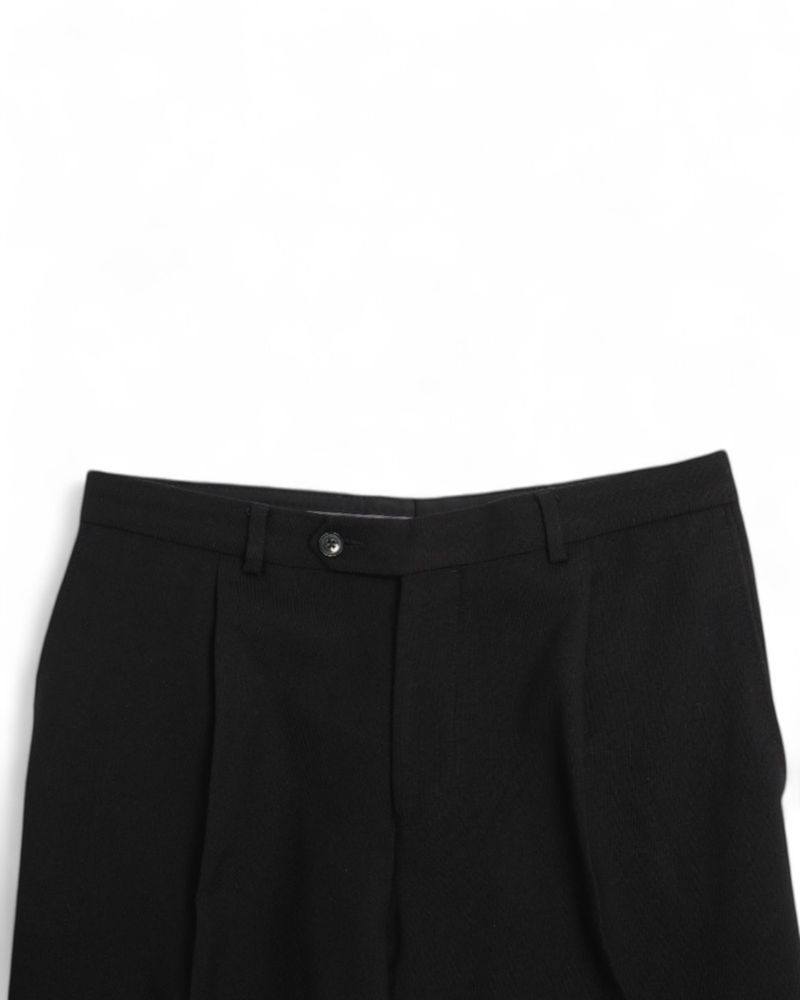 Black Unconstructed Hopsack Suit