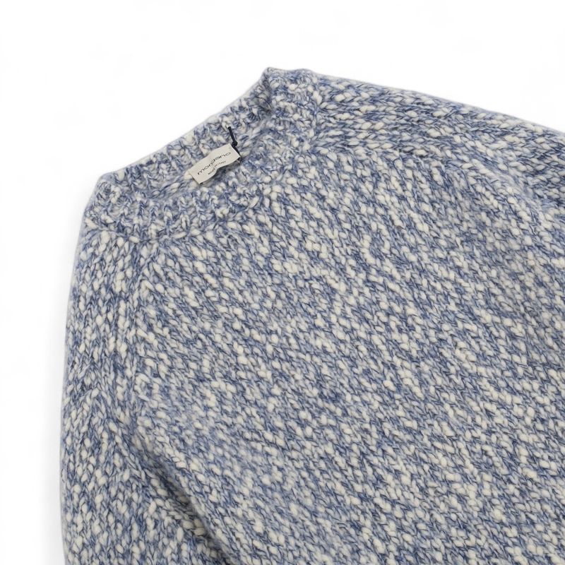 Off-White & Blue Alpaca Crewneck
