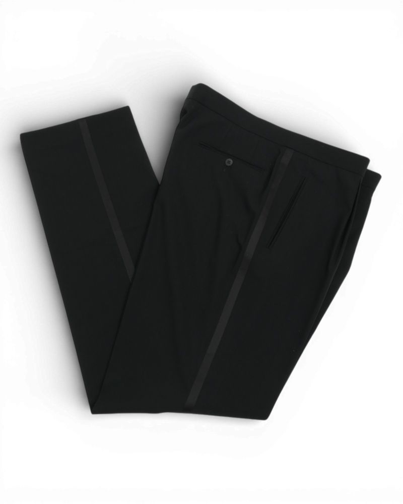 Black High Twist Wool Tuxedo